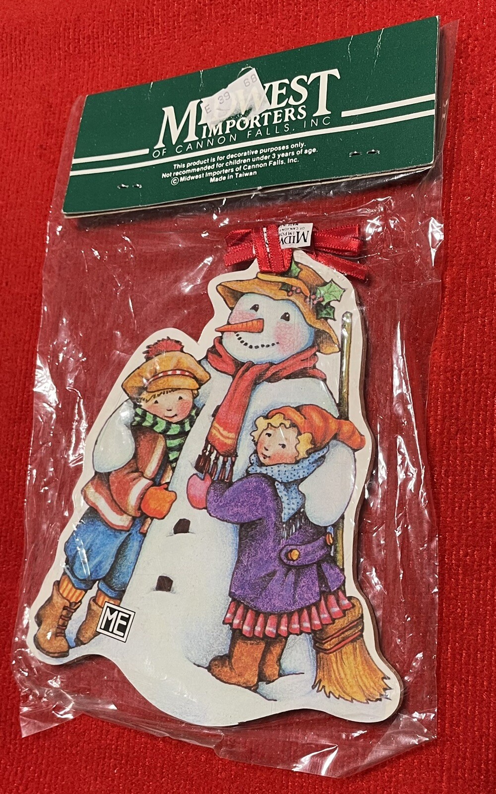 Vintage Midwest Importers Of Cannon Falls Christmas Santa Ornament Decor New