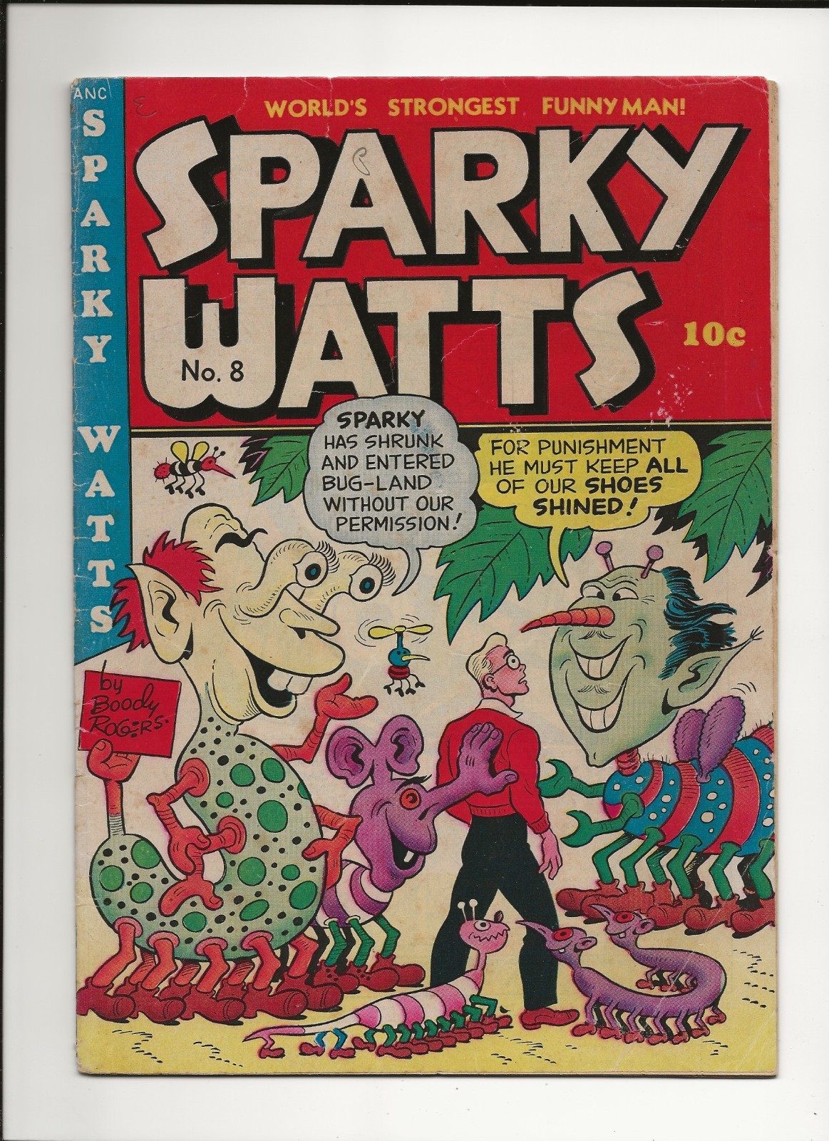 Sparky Watts #8 - 1948 - Columbia - Golden Age - Humor - Surrealistic Cover - VG