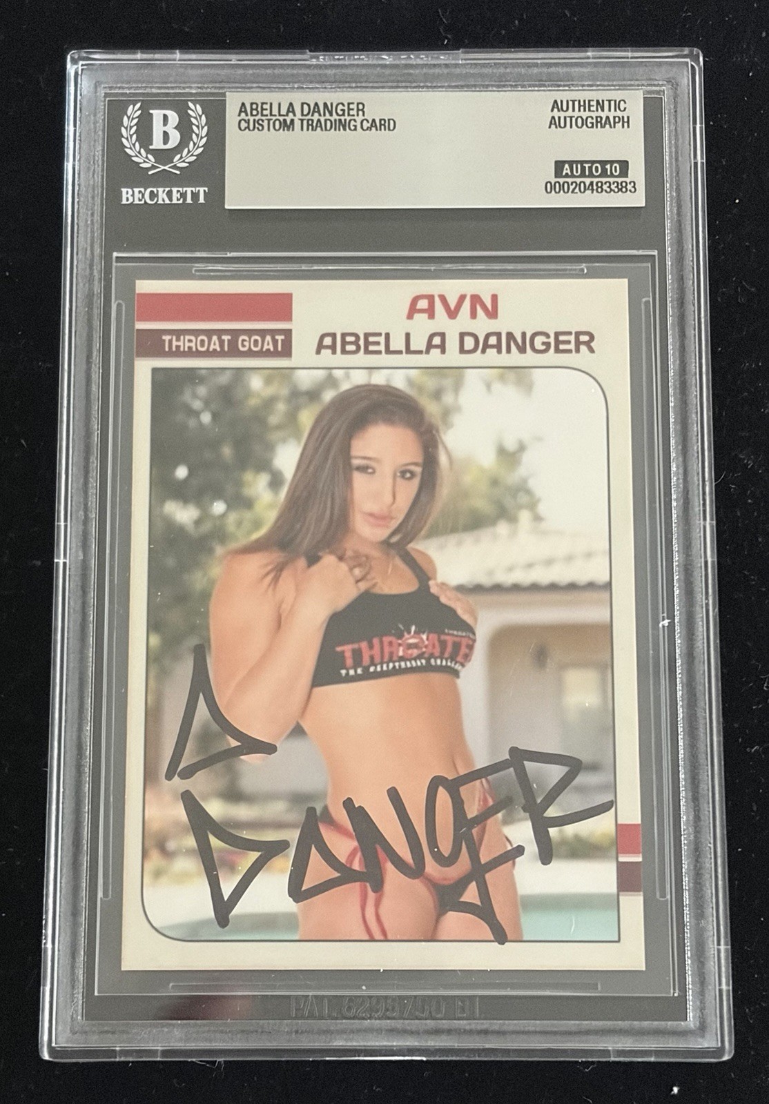 Abella Danger Signed Custom Trading Card Beckett Encapsulated Autograph Grade 10 Abella Danger Signed Custom Trading Card Beckett Encapsulated Autograph Grade 10