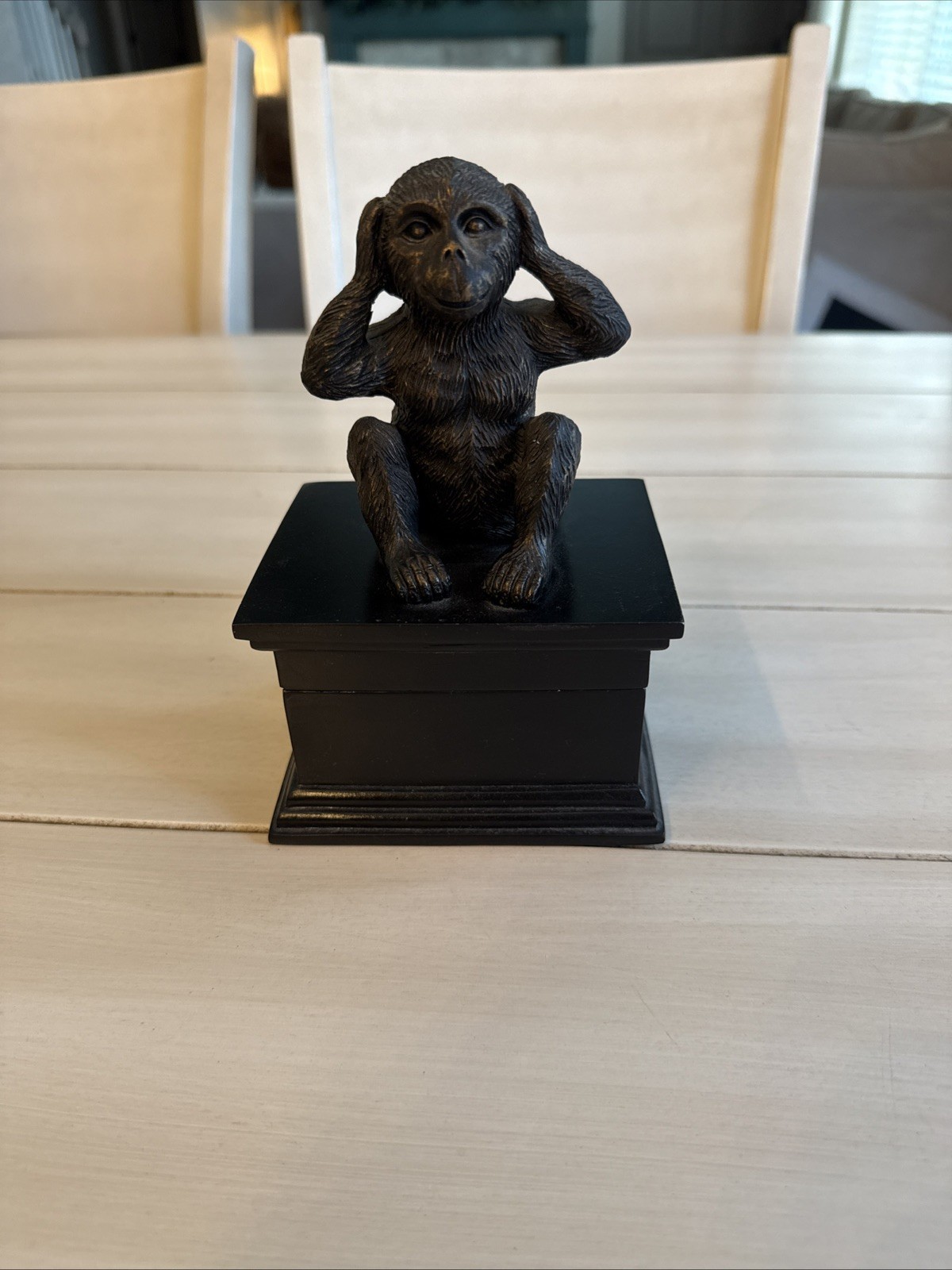 Monkey Trinket Box  SPI   Neiman Marcus   NEW  “Hear no evil”