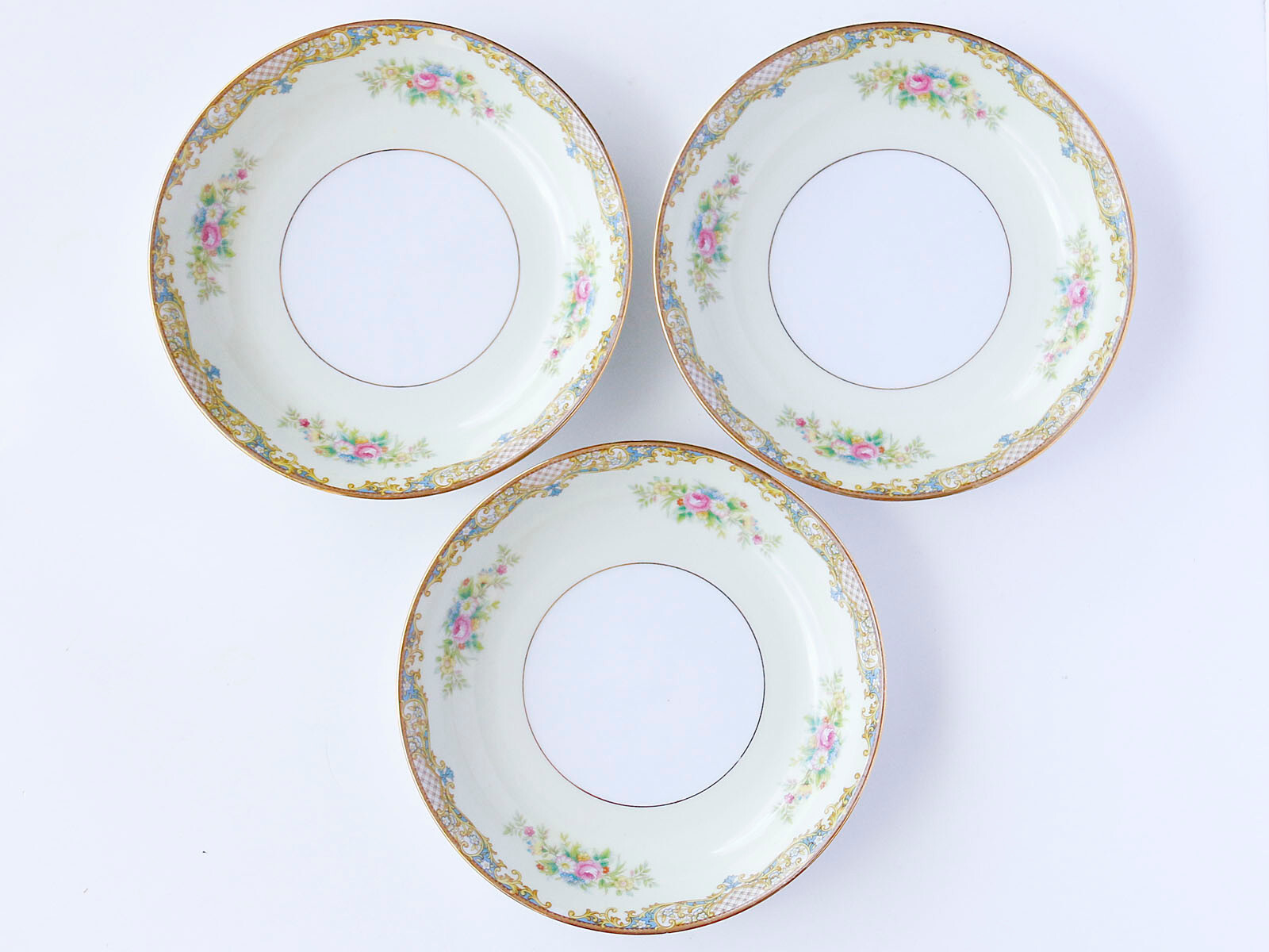 Noritake Carmela China Set of 3 Soup Bowls, Crafted in Japan *EXCELLENT*