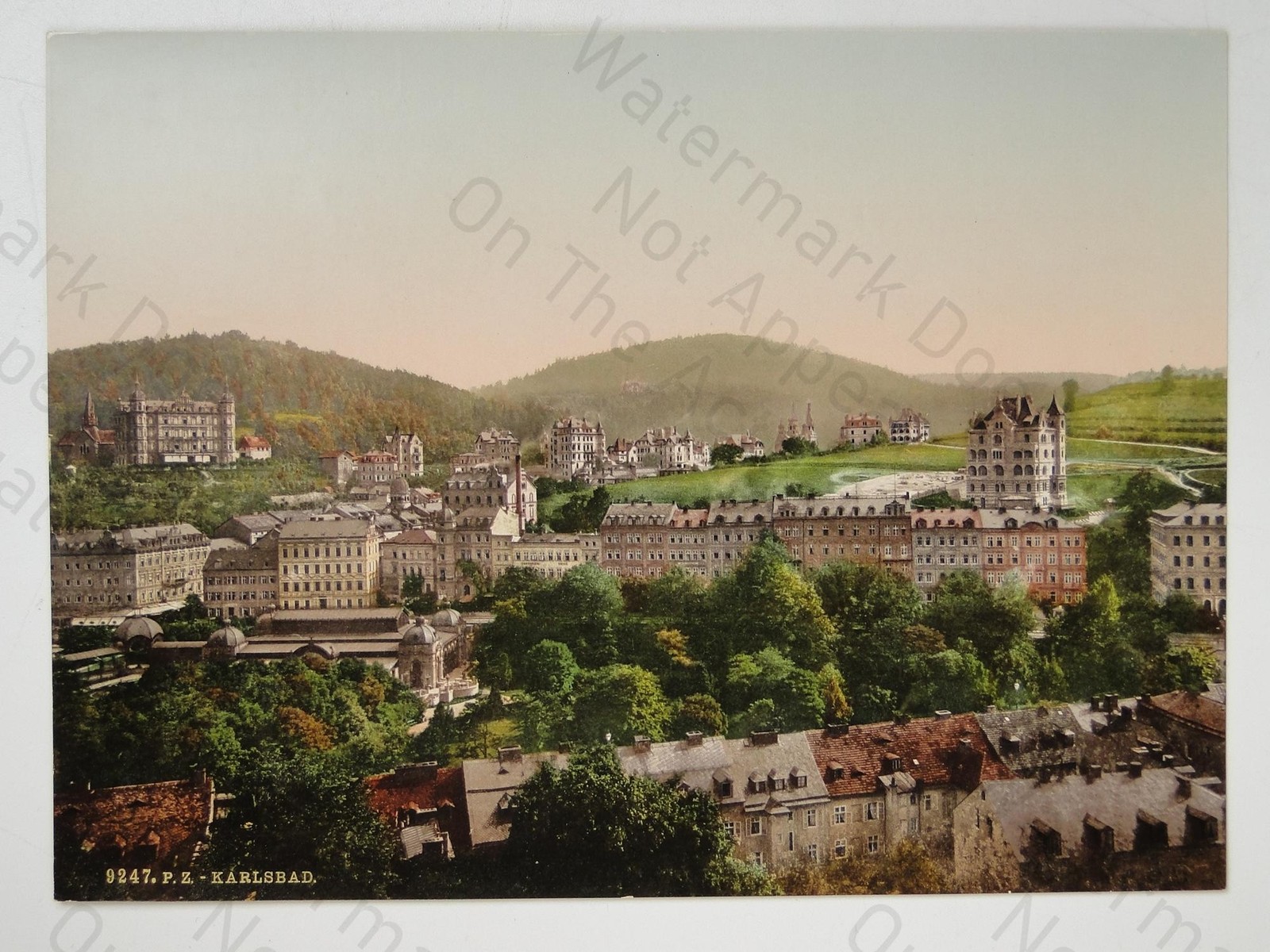 Karlsbad Karlovy Vary Town View Spa Resort P.Z. c1900s Photo