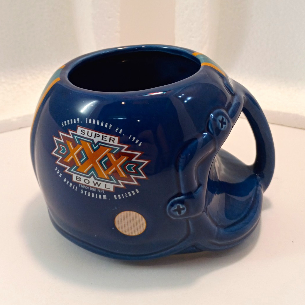 Vintage 1996 Maxwell House Super Bowl XXX Helmet Coffee Mug Vintage 1996 Maxwell House Super Bowl XXX Helmet Coffee Mug