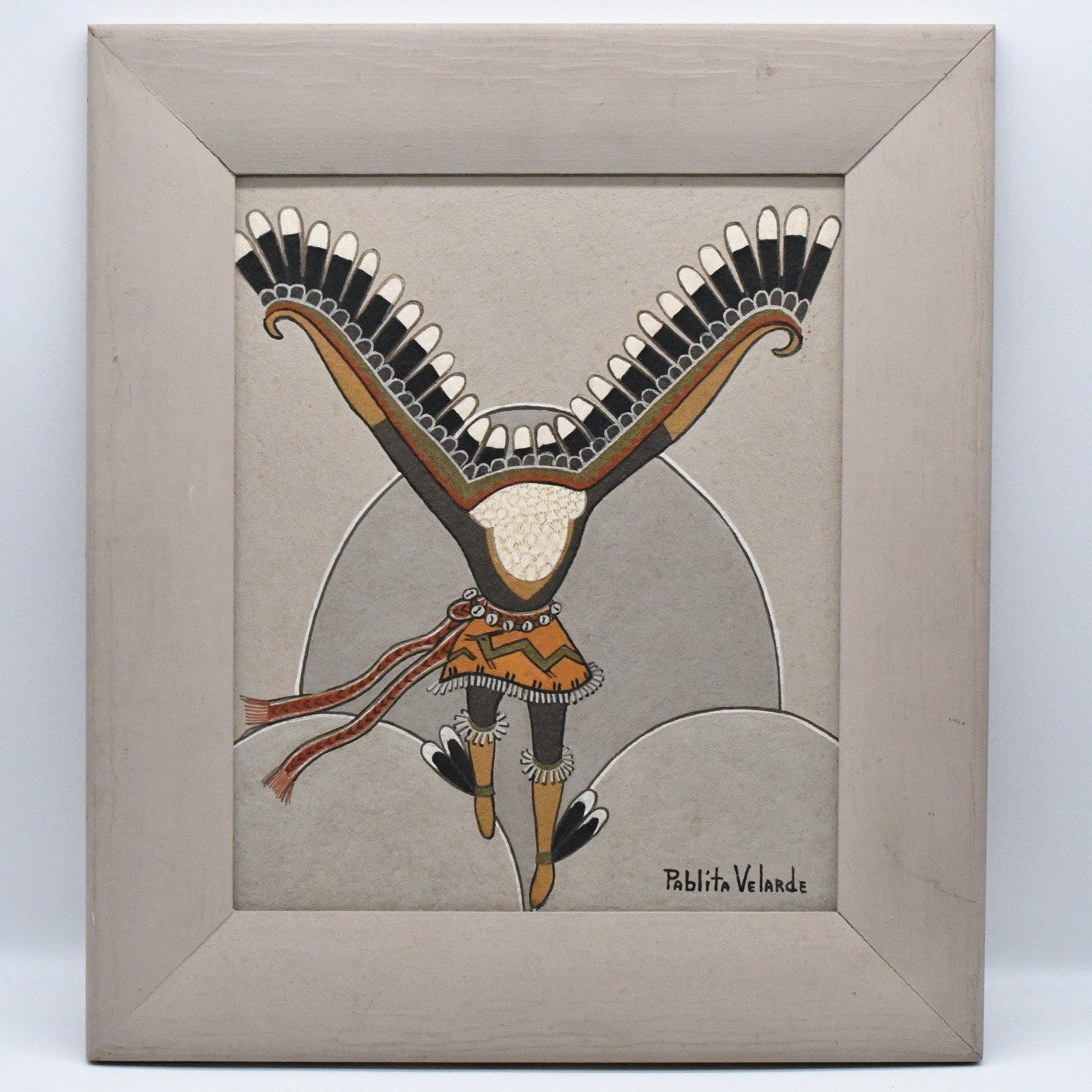 Pablita Velarde Original Earth Pigment Painting Eagle Dancer Santa Clara Pueblo Pablita Velarde Original Earth Pigment Painting Eagle Dancer Santa Clara Pueblo