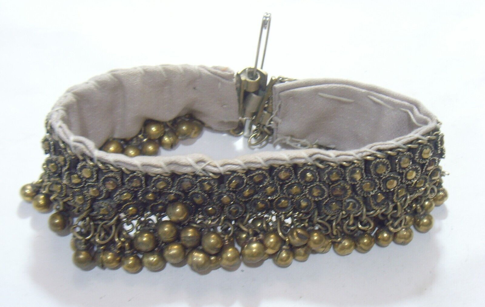 1800s rare antique nomadic tribal woman's heavy 5.9 oz anklet gypsy bells 52520