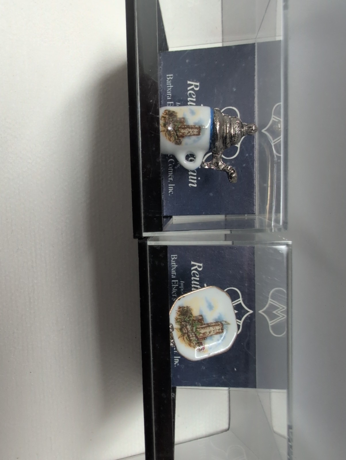 Vintage Miniature Reutter Porcelain German Oktoberfest Mini Plate And Beer Stein