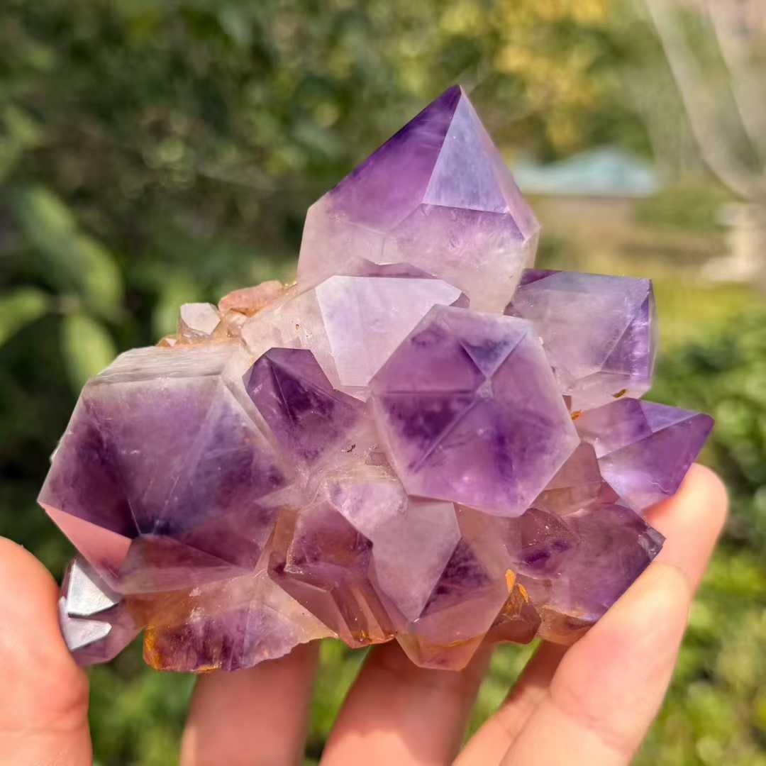 546g Natural amethyst quartz cluster freeform mineral specimen energy healing