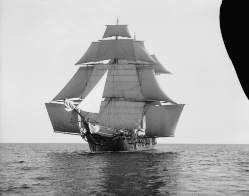 Photo:Sailing Ship at Sea c1902 Tall Ship Full Rigged Vessel