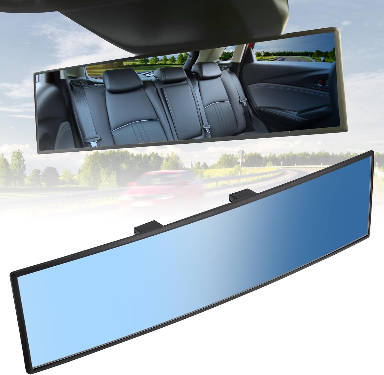 Rear View Mirror, Universal 12 Inch 2 Pack Panoramic Convex Rearview Mirror... Rear View Mirror, Universal 12 Inch 2 Pack Panoramic Convex Rearview Mirror...