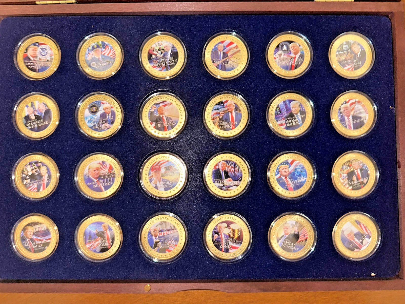 American Mint 2021 The MAGA Movement Donald Trump 24-Piece Coin Collection Set