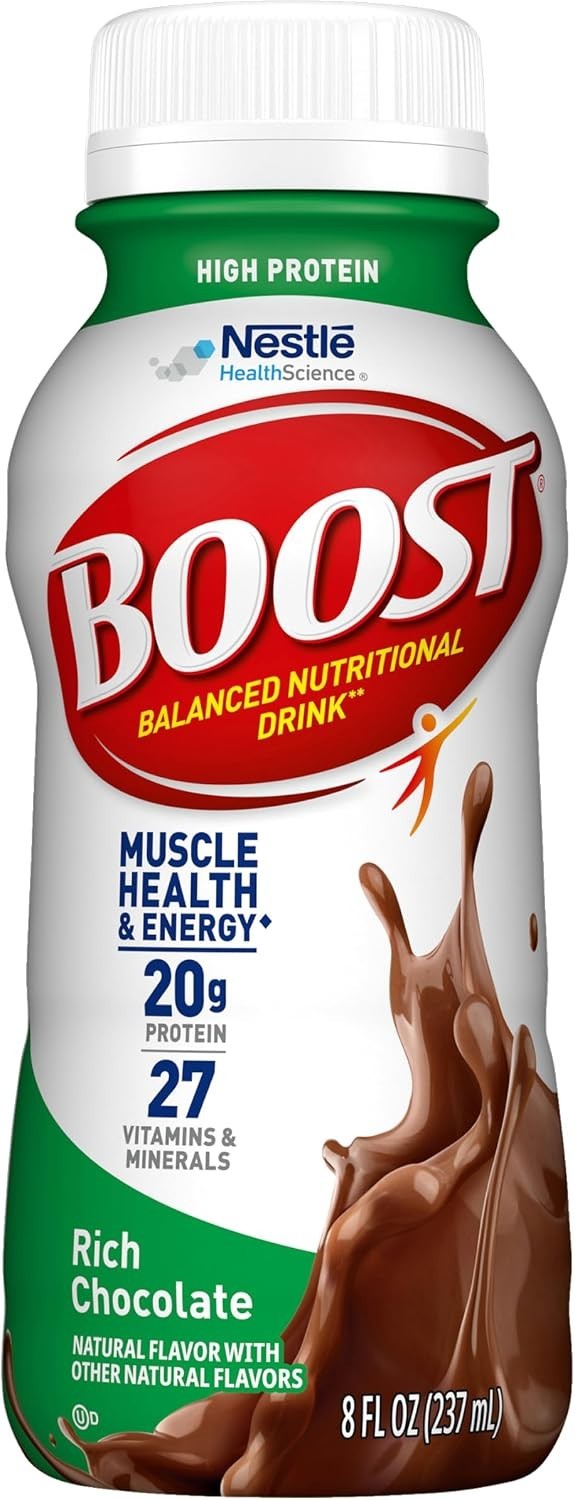 BOOST High Protein Nutritional Drink, Rich Chocolate, 20g Protein, 24 - 8 fl oz BOOST High Protein Nutritional Drink, Rich Chocolate, 20g Protein, 24 - 8 fl oz