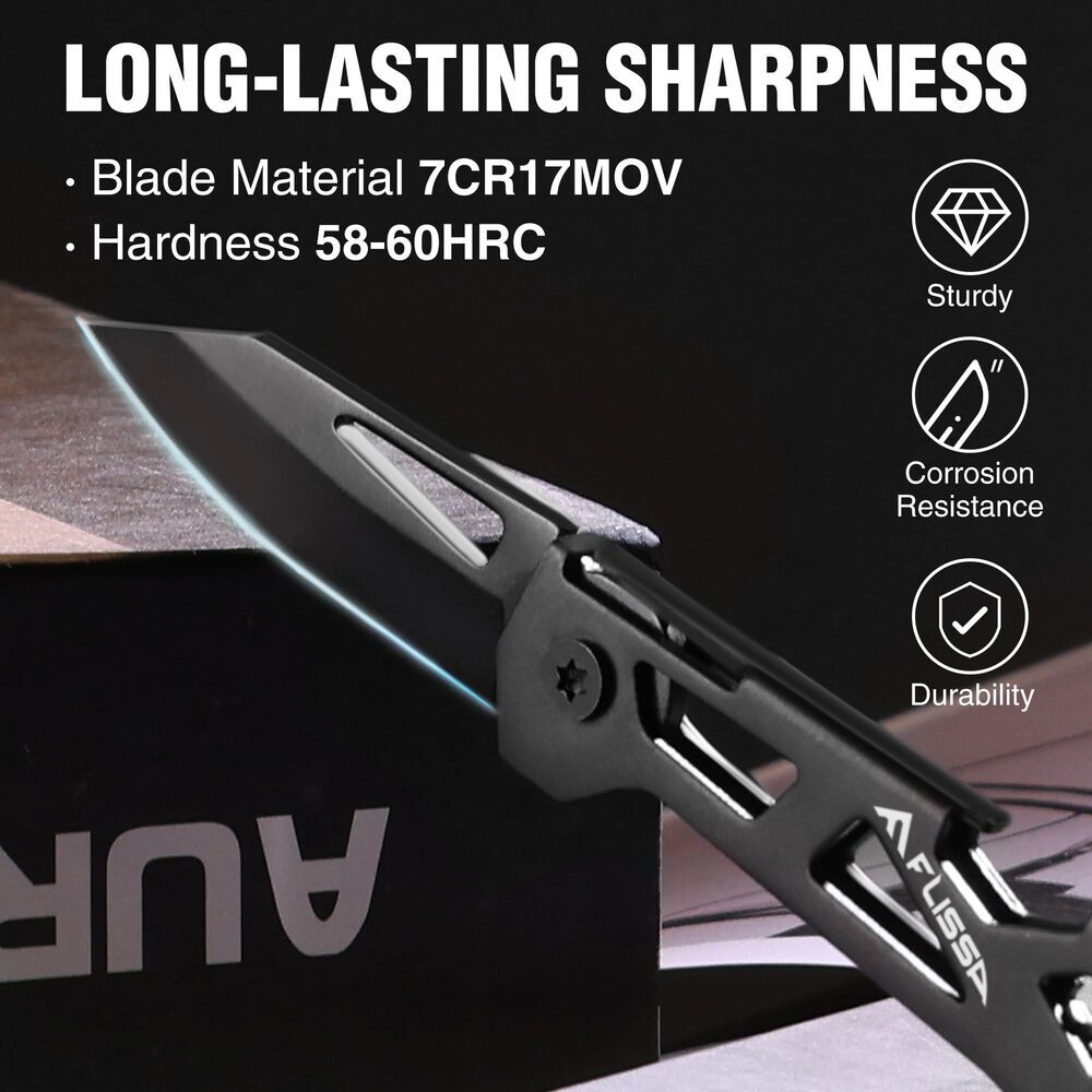 FLISSA Mini Pocket Knife Small Folding Knife Little Box Cutter 1.81\ FLISSA Mini Pocket Knife Small Folding Knife Little Box Cutter 1.81\