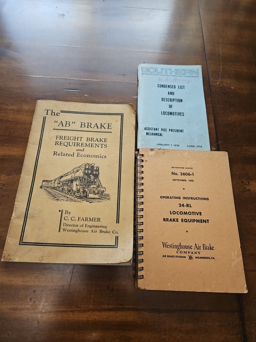 1934, 1955, 1979 Old Railroad Equipment Media Manuals