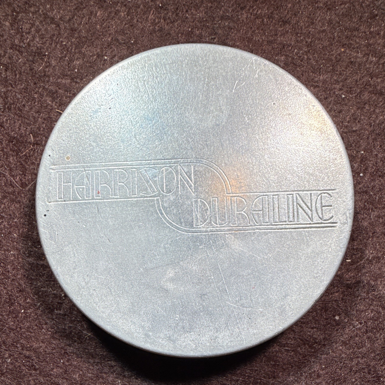 Harrison Duraline Small Silver Metal Round Box w/ Lid, Antique Finish Harrison Duraline Small Silver Metal Round Box w/ Lid, Antique Finish