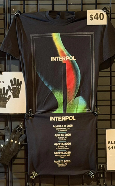 Interpol Turns On The Bright Lights Tour 2026 Two Sides T-Shirt All Size