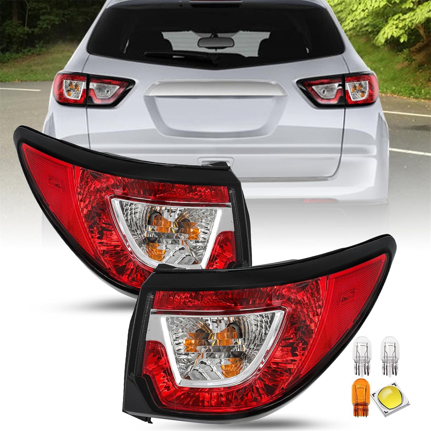 Halogen Tail Light Fits for 2013-2017 Chevy Traverse | Outer Rear Light Tailligh Halogen Tail Light Fits for 2013-2017 Chevy Traverse | Outer Rear Light Tailligh