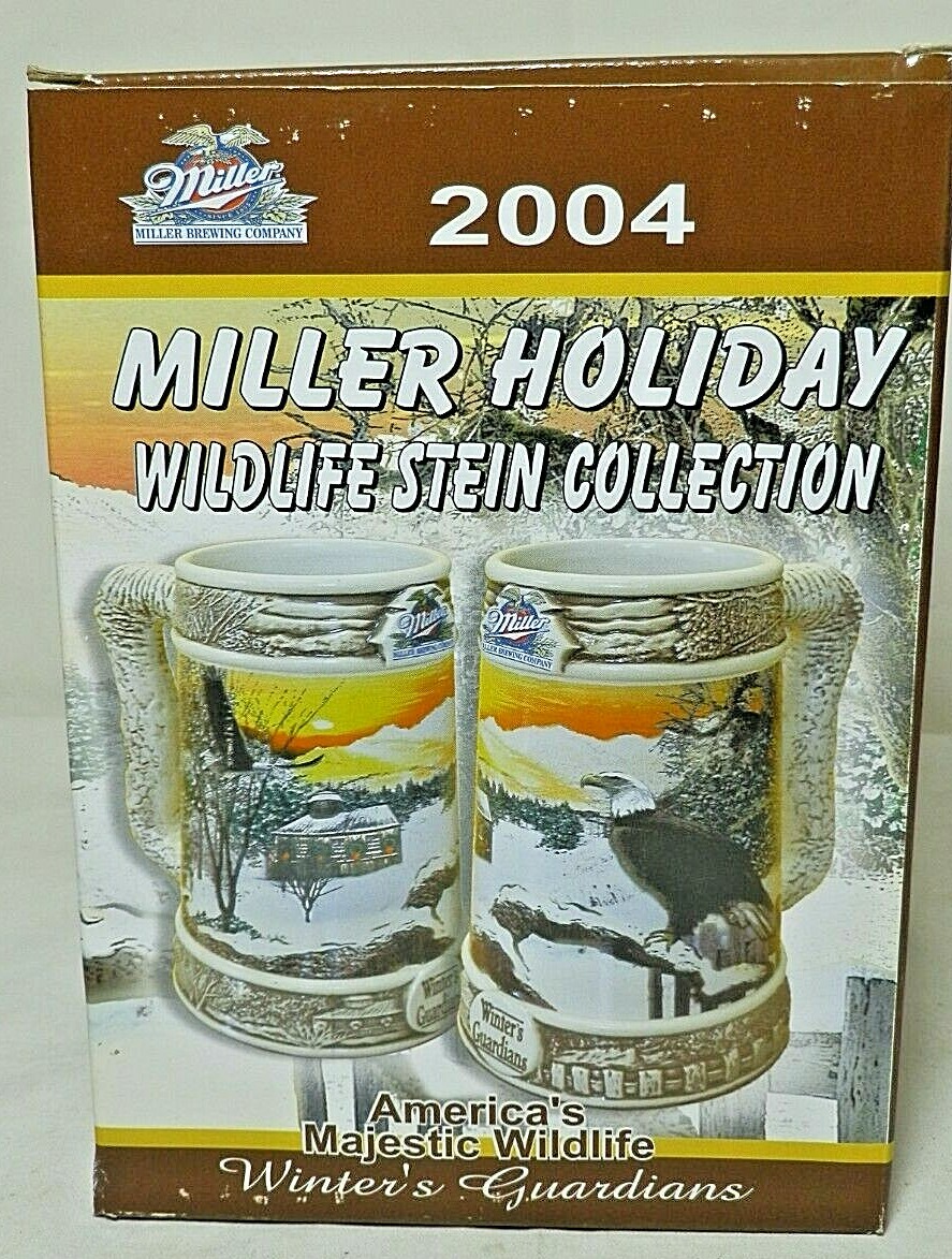 \'04 Miller Brewing Winter Guardian Stein America\'s Majestic Wildlife. NIB.15622