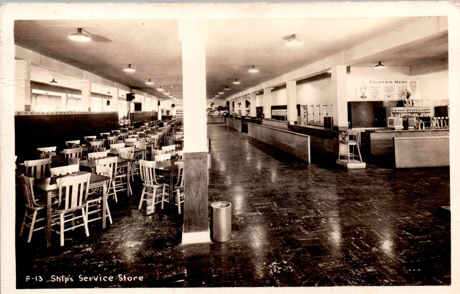 RPPC - A Ship's Service Store - Military - 1940s