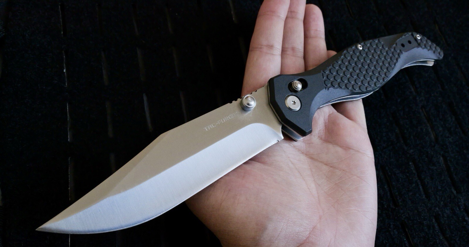 11” XL Pocket Knife Mega Big Black 5” Blade Axis Lock Manual Folding Knife Sharp