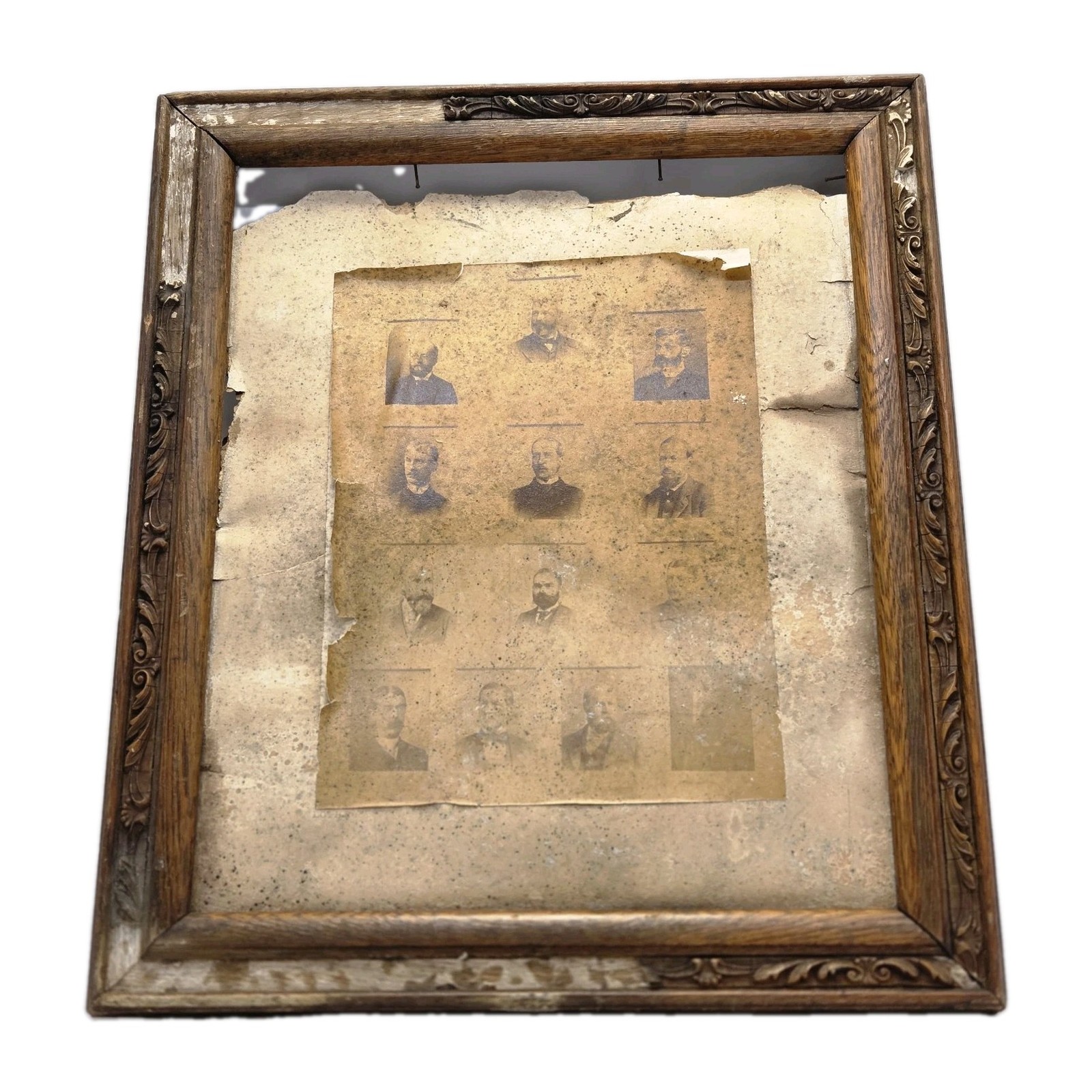 Antique c1892 Lothrop\'s Philadelphia Composite Portrait Oak Frame Original Artsy