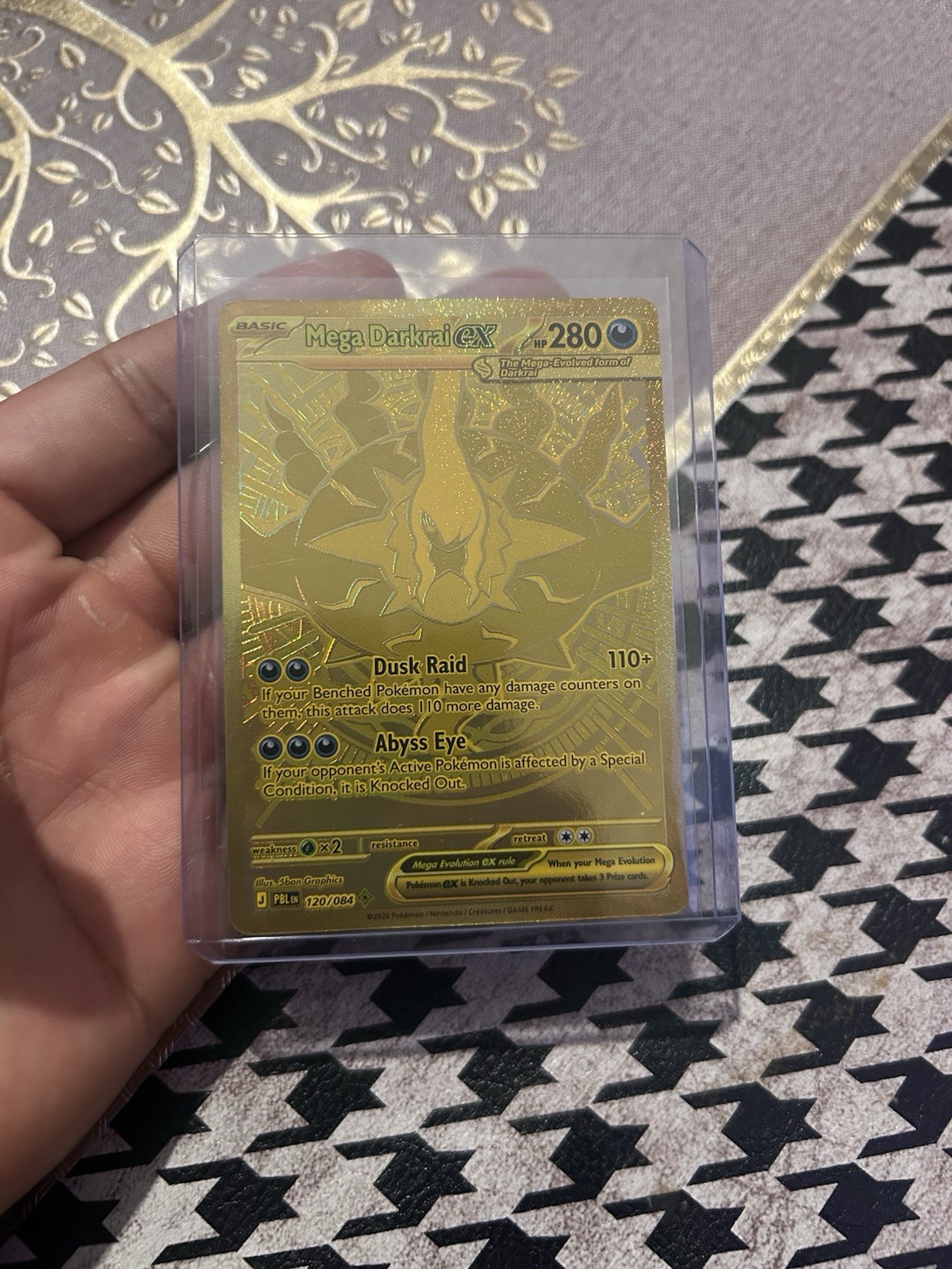 Pitch Black Mega Darkrai EX 120/084 Gold Secret Rare ENGLISH (see description)