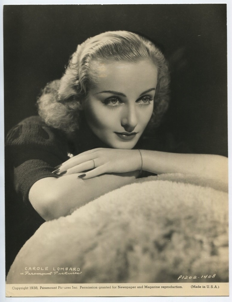Carole Lombard Stunning Portrait 1938 Original Photo Paramount Pictures J5449