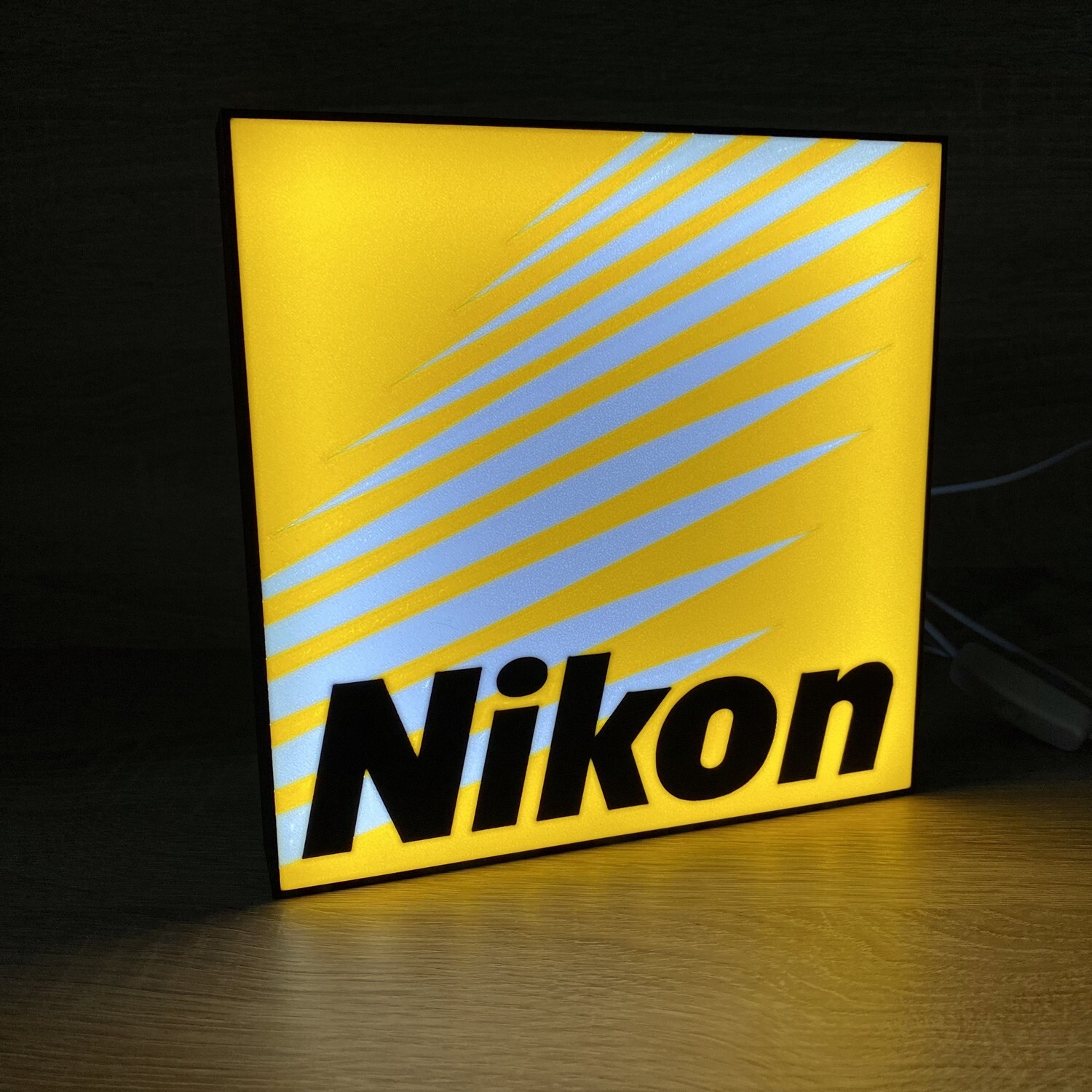 Nikon Logo Light Box 3D Printed USB LED Lamp Neon Sign For Camera Decorative 7in
