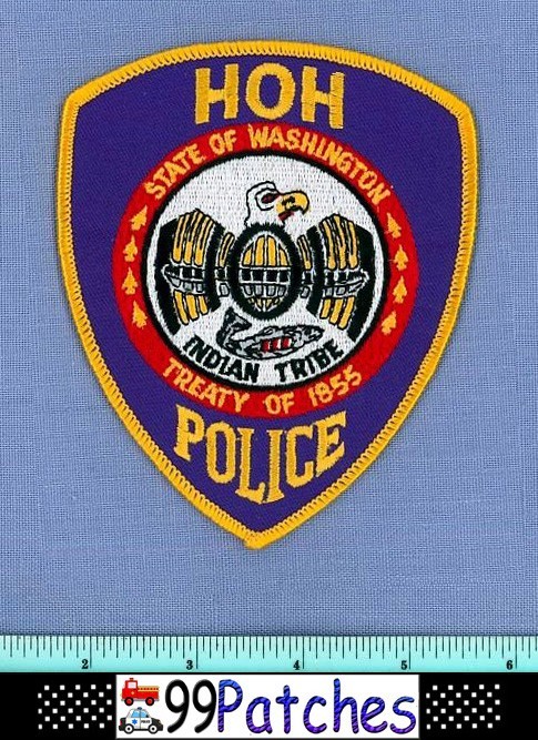 HOH INDIAN TRIBE WASHINGTON Tribal Police Patch TOTEM THUNDERBIRD FISH 9M