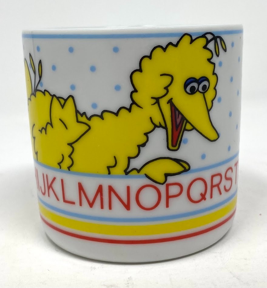 Vintage Sesame Street Big Bird ABC\'s Porcelain Cup Made in Japan JMP Marketing