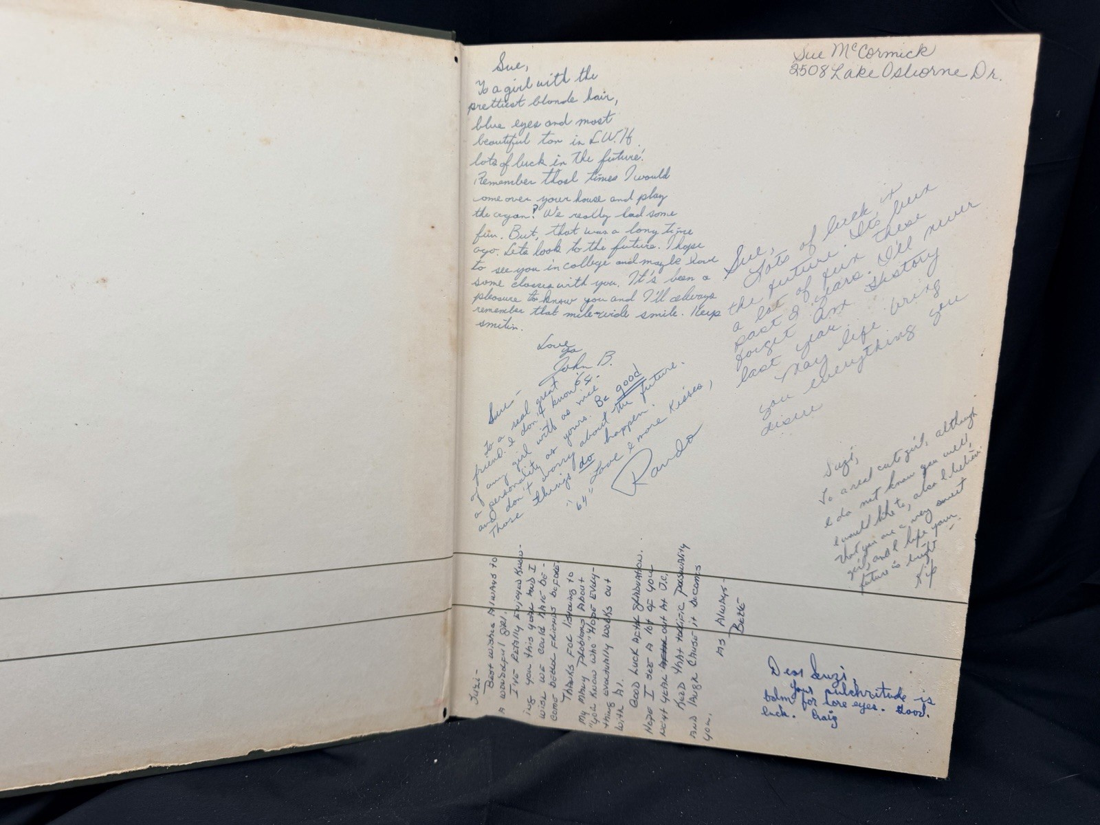1964 Tradewinds Lake Worth High School FL Yearbook Deidre Hall Pictured Signed