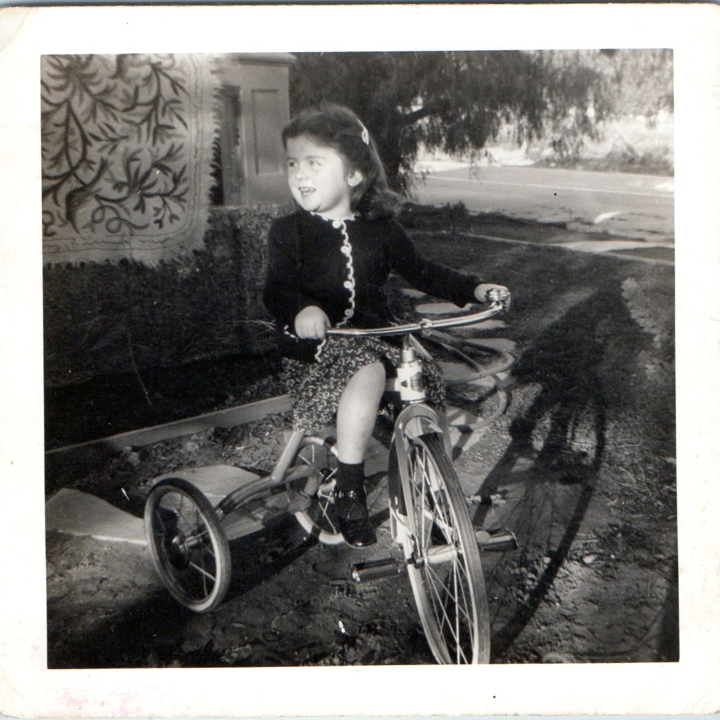 c1940s Cute Girl Tricycle 3.5