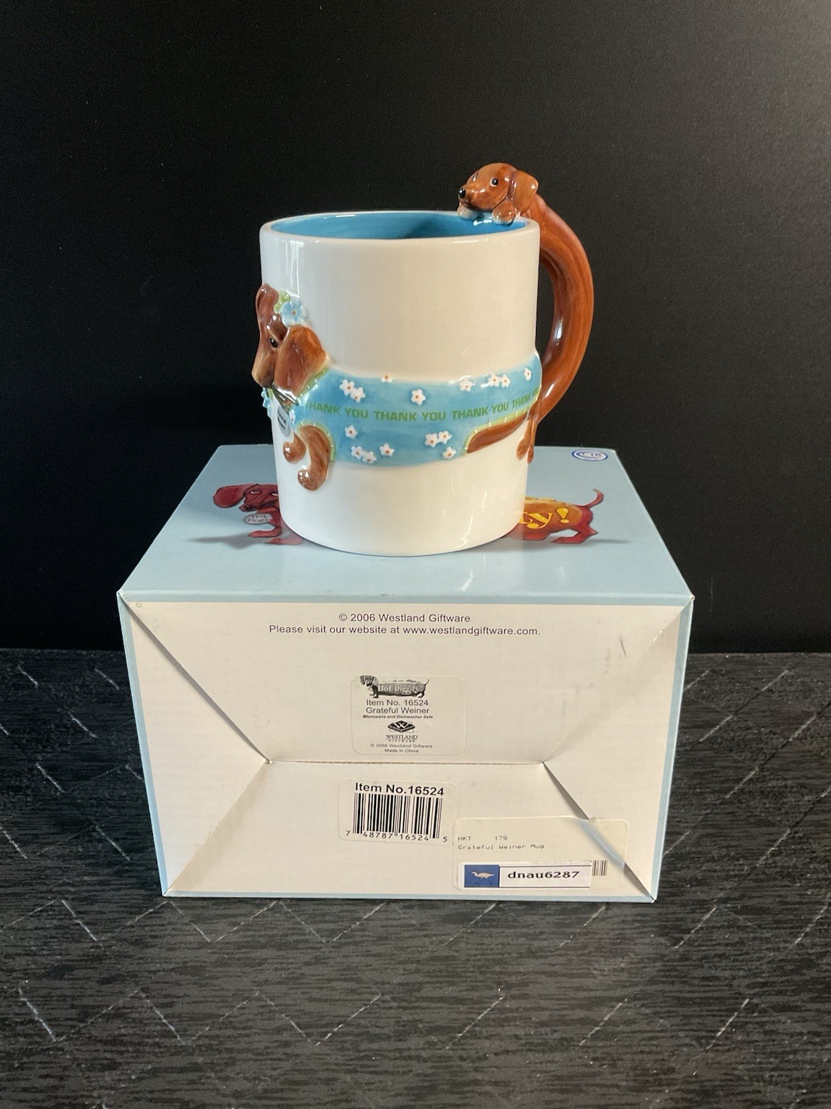 Westland Hot Diggity Dog 16524 Grateful Weiner Dachshund Coffee Cup