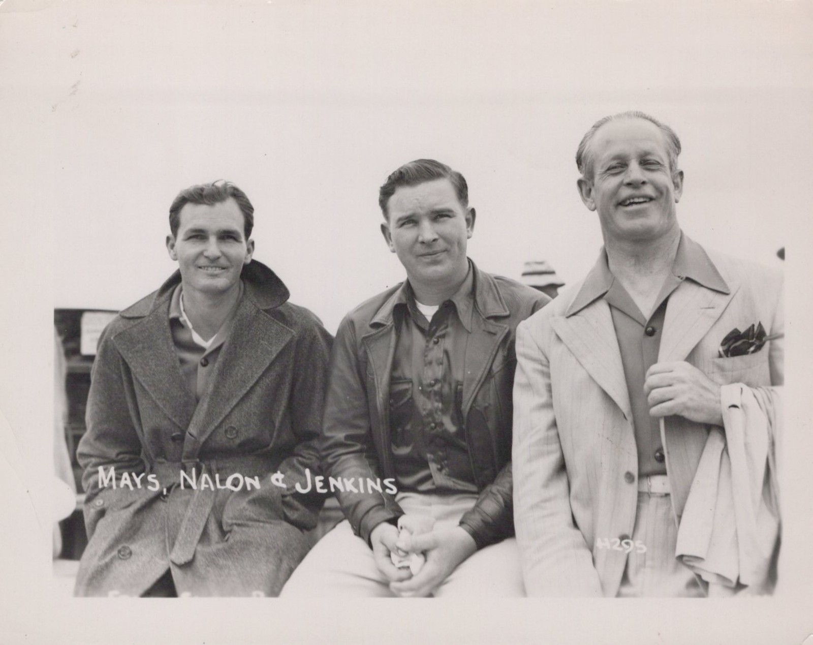 Rex Mays Duke Nalon Jenkins Indianapolis relax 1940s - Himes Estate Photo