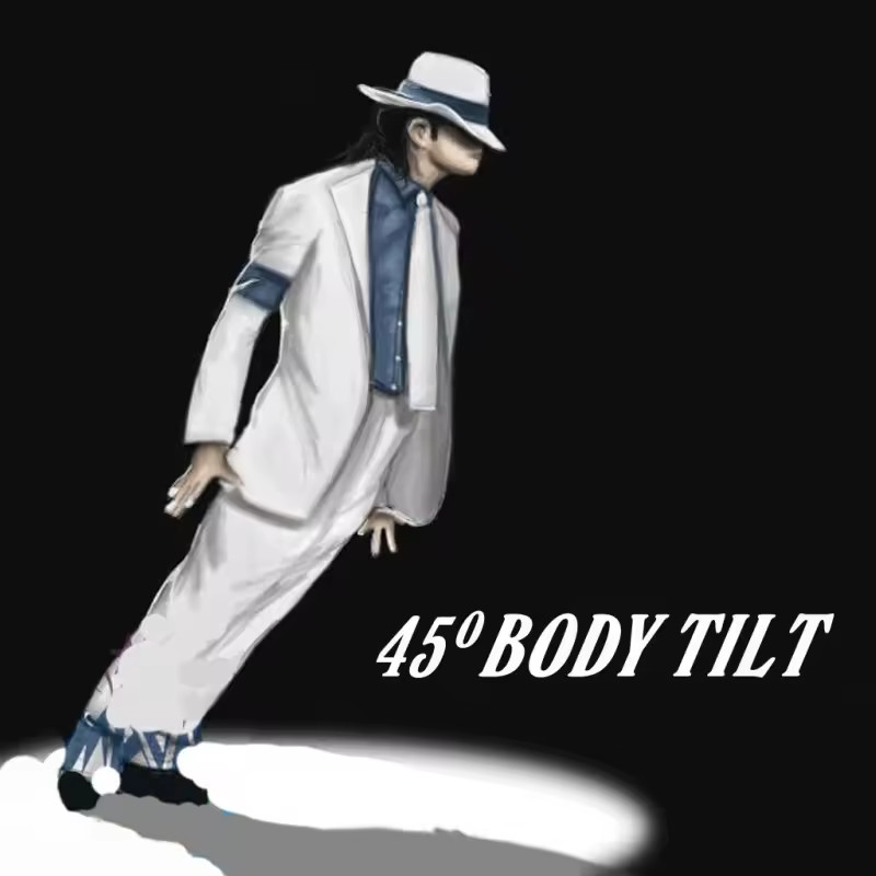 Body Tilt 45° Lean Magic Trick Gimmick Stage Illusion Prop DIY Shoes