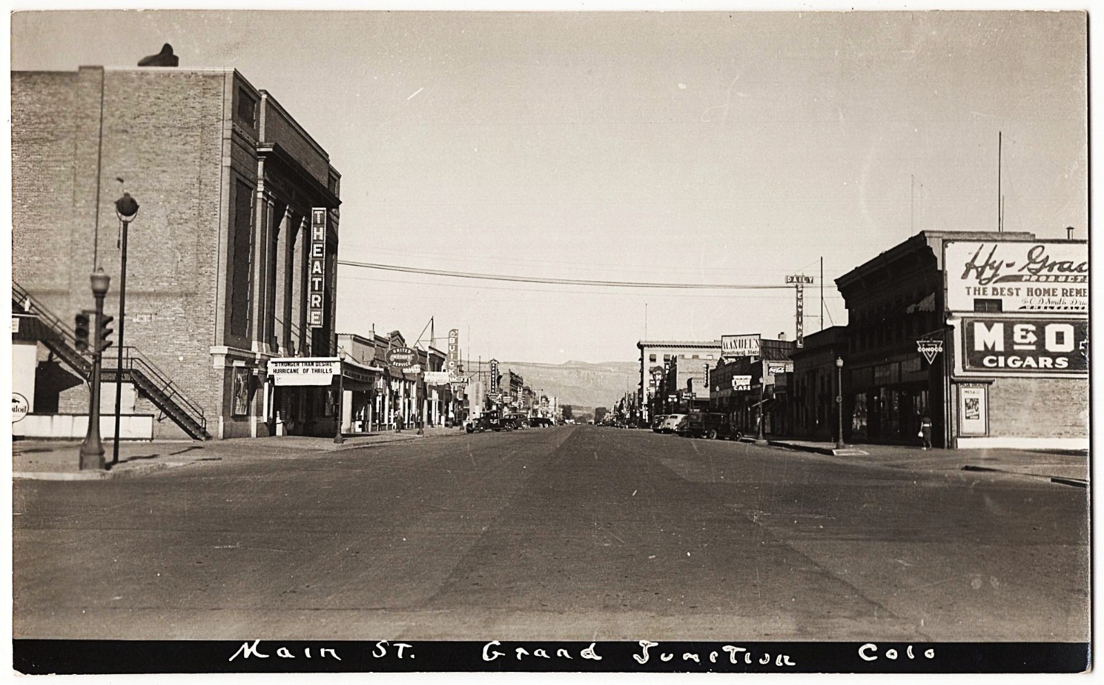 real photo Grand Junction CO - Main Street theatre theater 1950s postcard RPPC