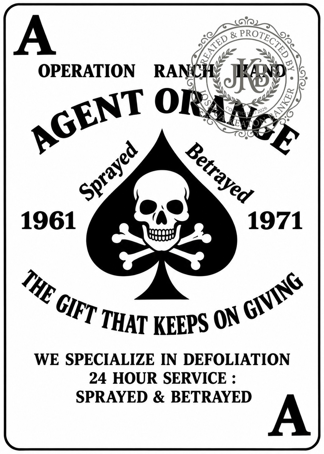Vietnam War Agent Orange DEATH CARD Digital Art Download Photo Picture