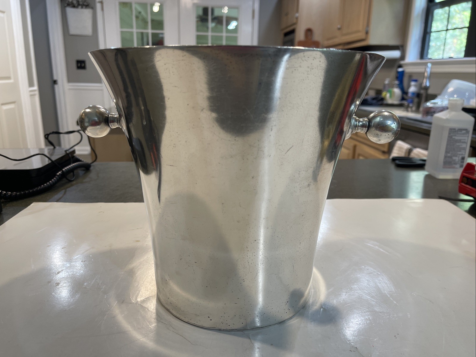 Vintage SILVER PLATED CHAMPAGNE WINE  ICE BUCKET 9” By Sant Andrea Made In Italy