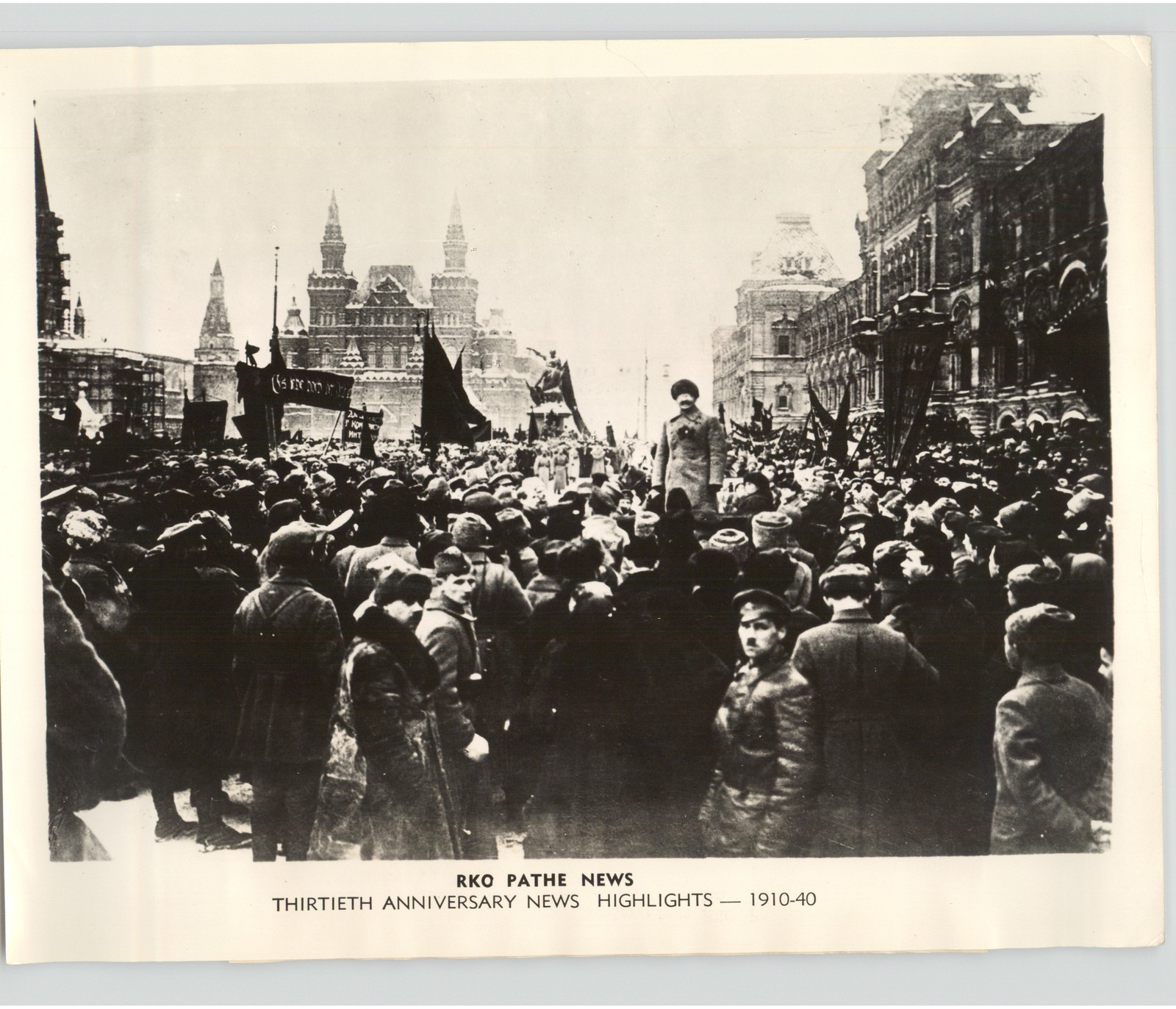 LEON TROTSKY Speaks to Russians REVOLUTION 1917 Photo 1947 Press Print