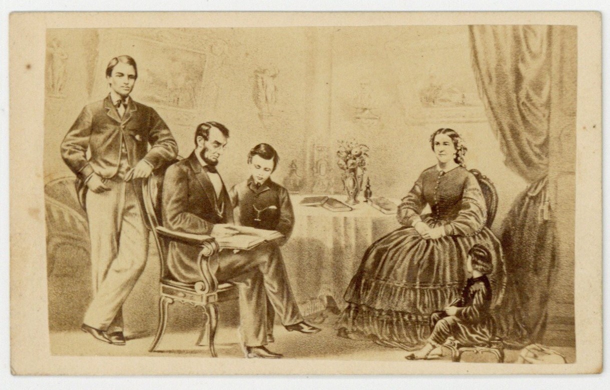 Civil War 1865 Abraham Lincoln, Mary Todd Family CDV Robert, Tad Granger Art Civil War 1865 Abraham Lincoln, Mary Todd Family CDV Robert, Tad Granger Art