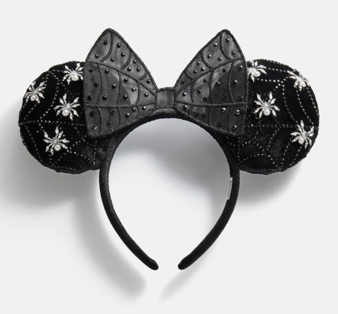 2026 BaubleBar Disney Minnie Mouse Spider Web Halloween Ears Headband NWTs RARE