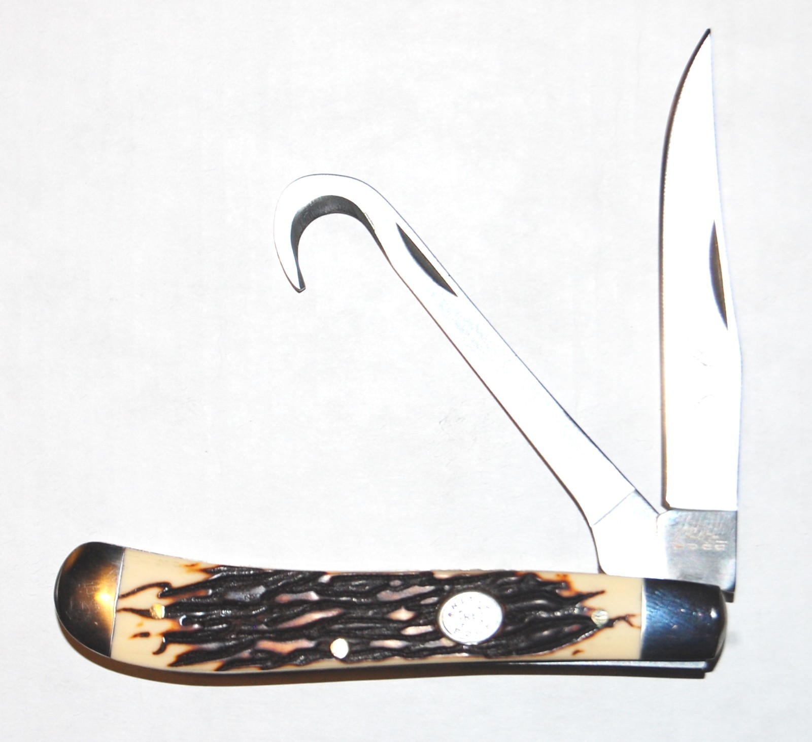 Rite Edge Hoof Pick Burnt Bone Horseman Knife Equine Cleaning Grooming Tool NEW