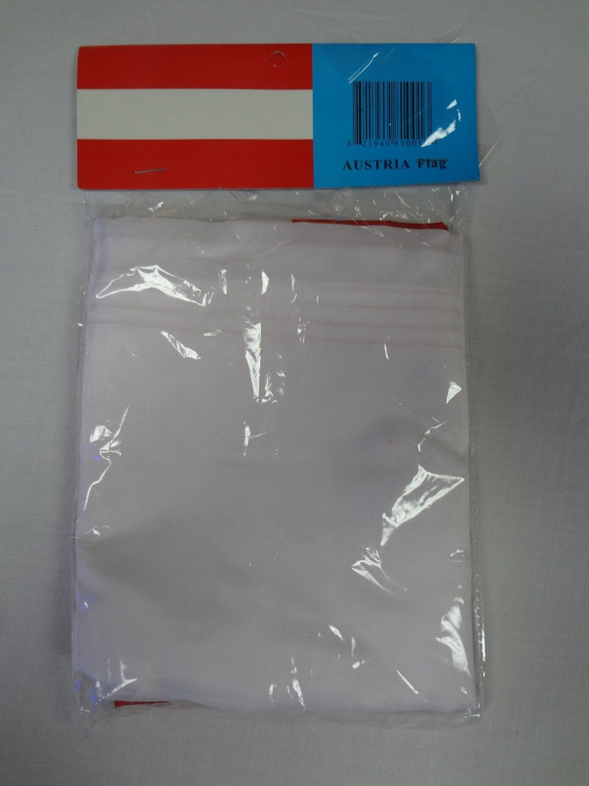NWT AUSTRIA FLAG RED AND WHITE - NEW IN PACKAGE