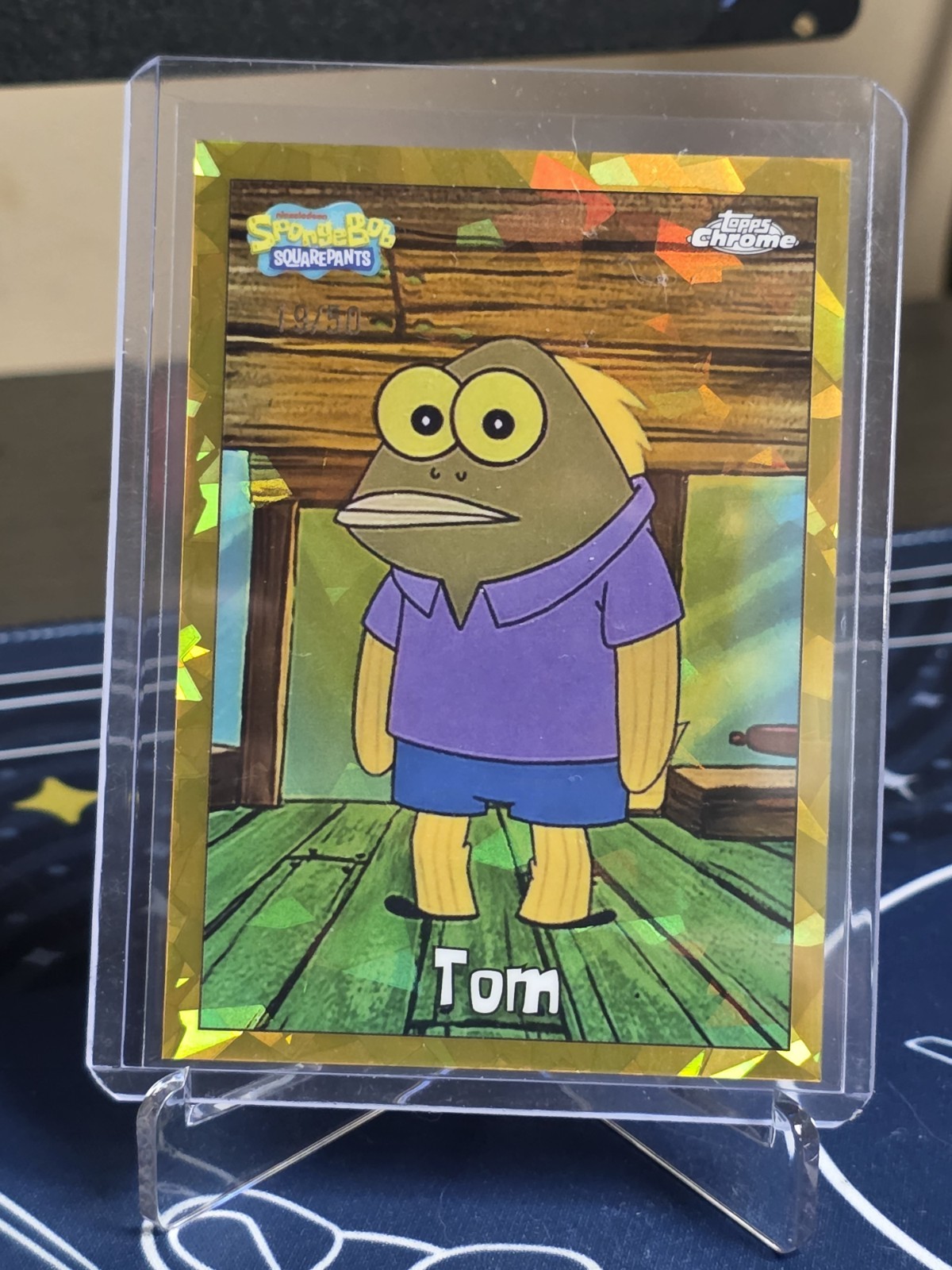 2025 Topps Chrome SpongeBob Sapphire Tom #116 Gold /50 2025 Topps Chrome SpongeBob Sapphire Tom #116 Gold /50