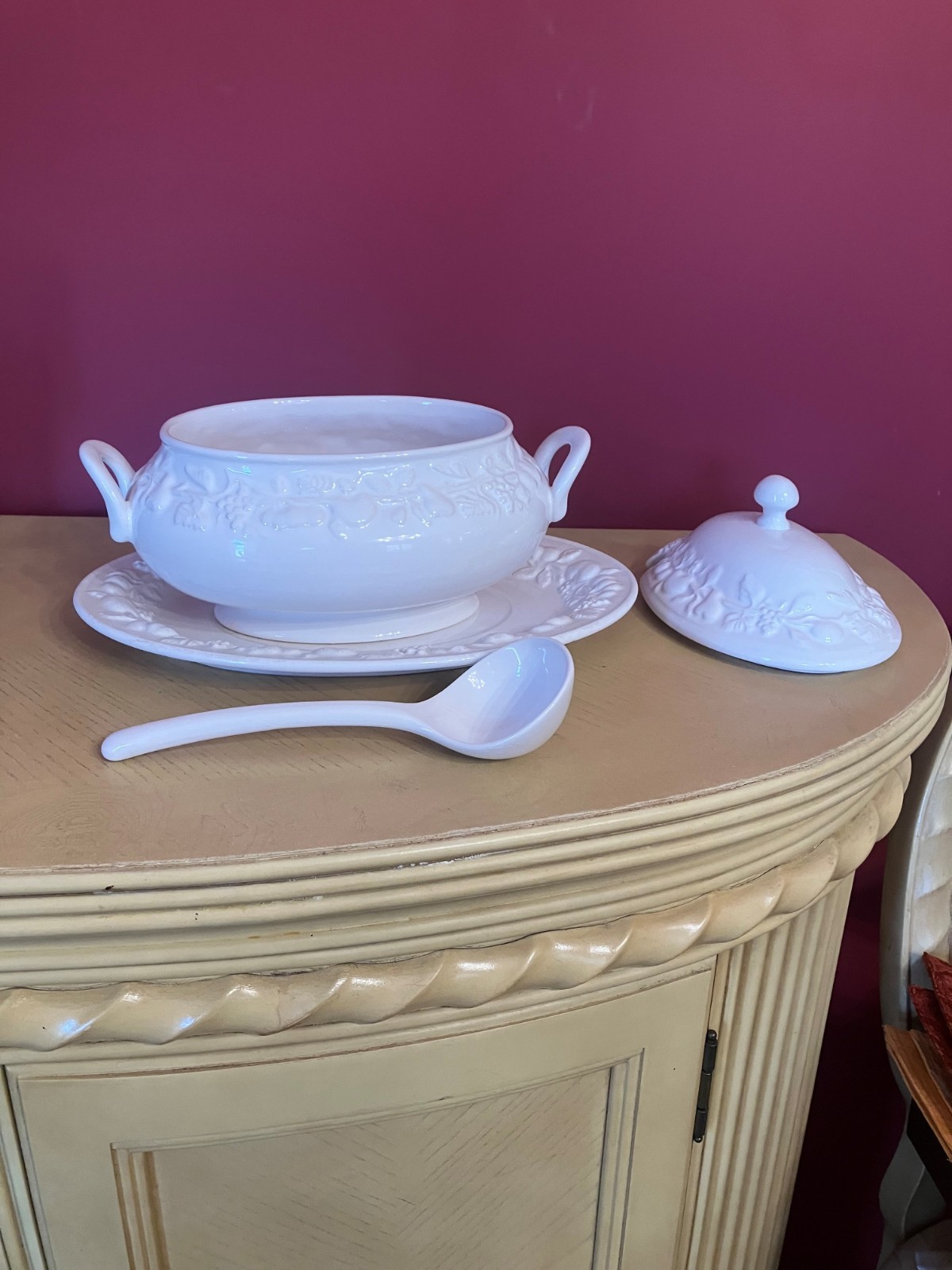 VTG SANOR CERAMICA  SOUP TUREEN 4 PIECES 