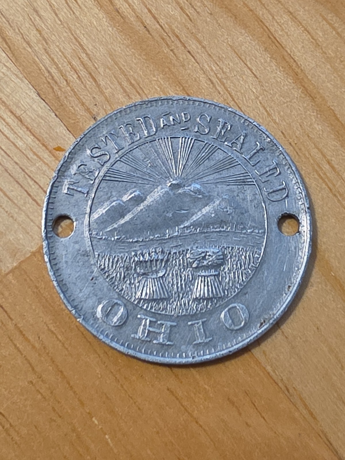 Vintage Union County, Ohio Tested and Sealed Token Good Condition