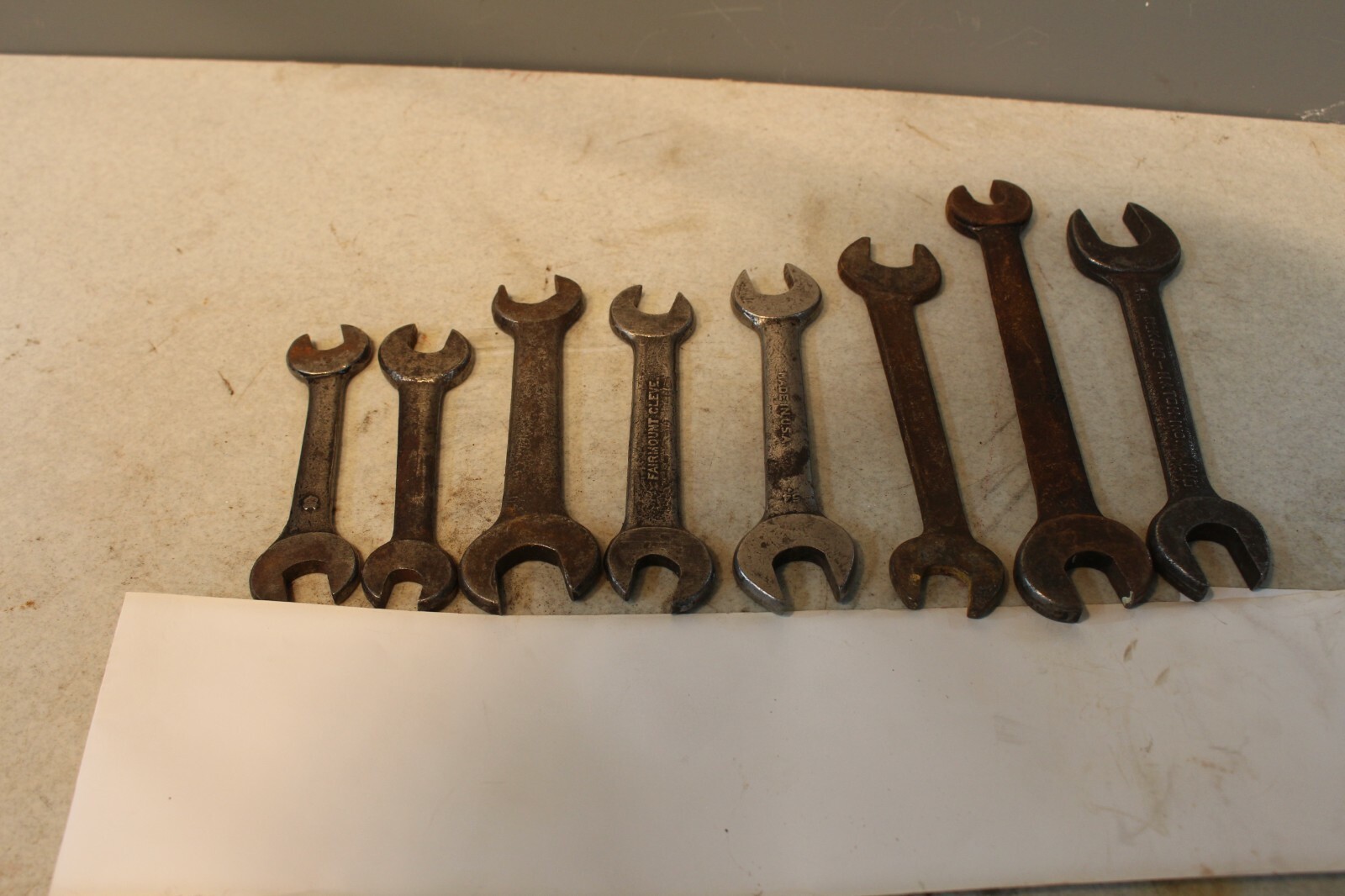 Vintage open end wrenches, antique, McKaig-Hatch, Fairmount-CLEVE