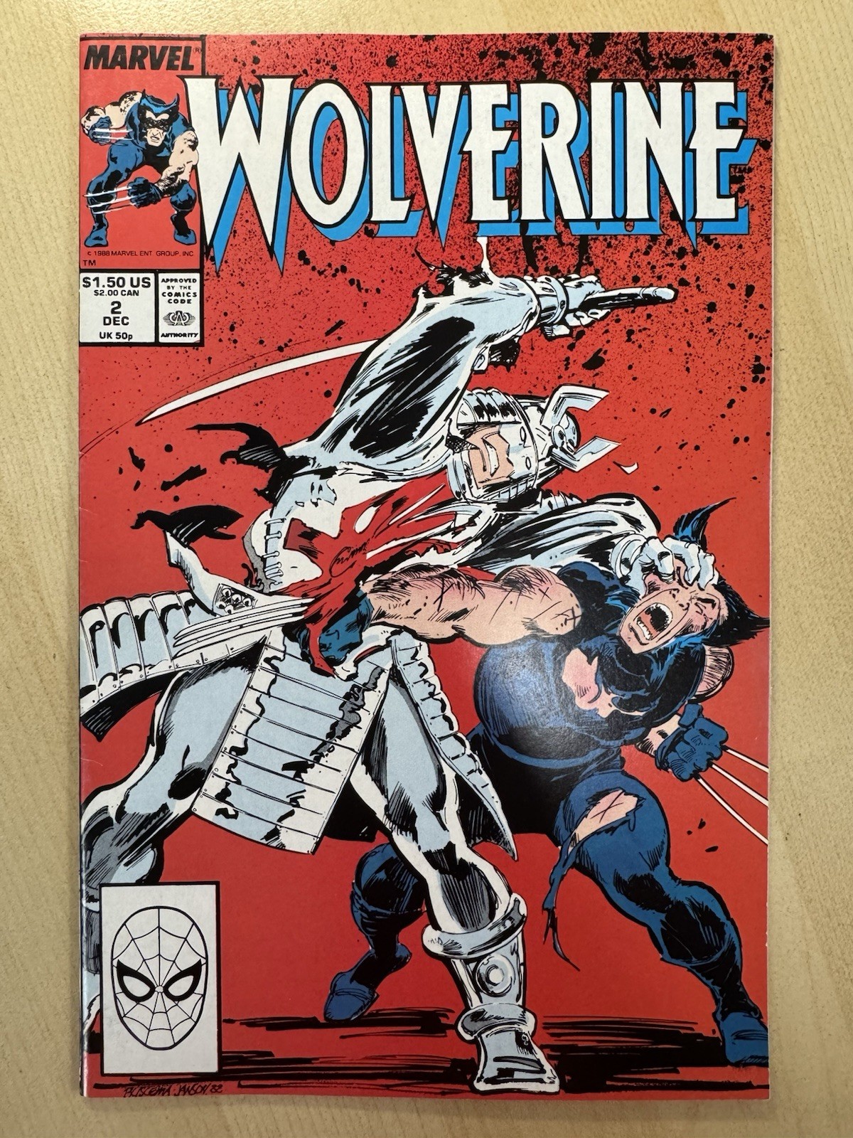 Rare Double Cover - Wolverine #2 1988 Marvel Comics