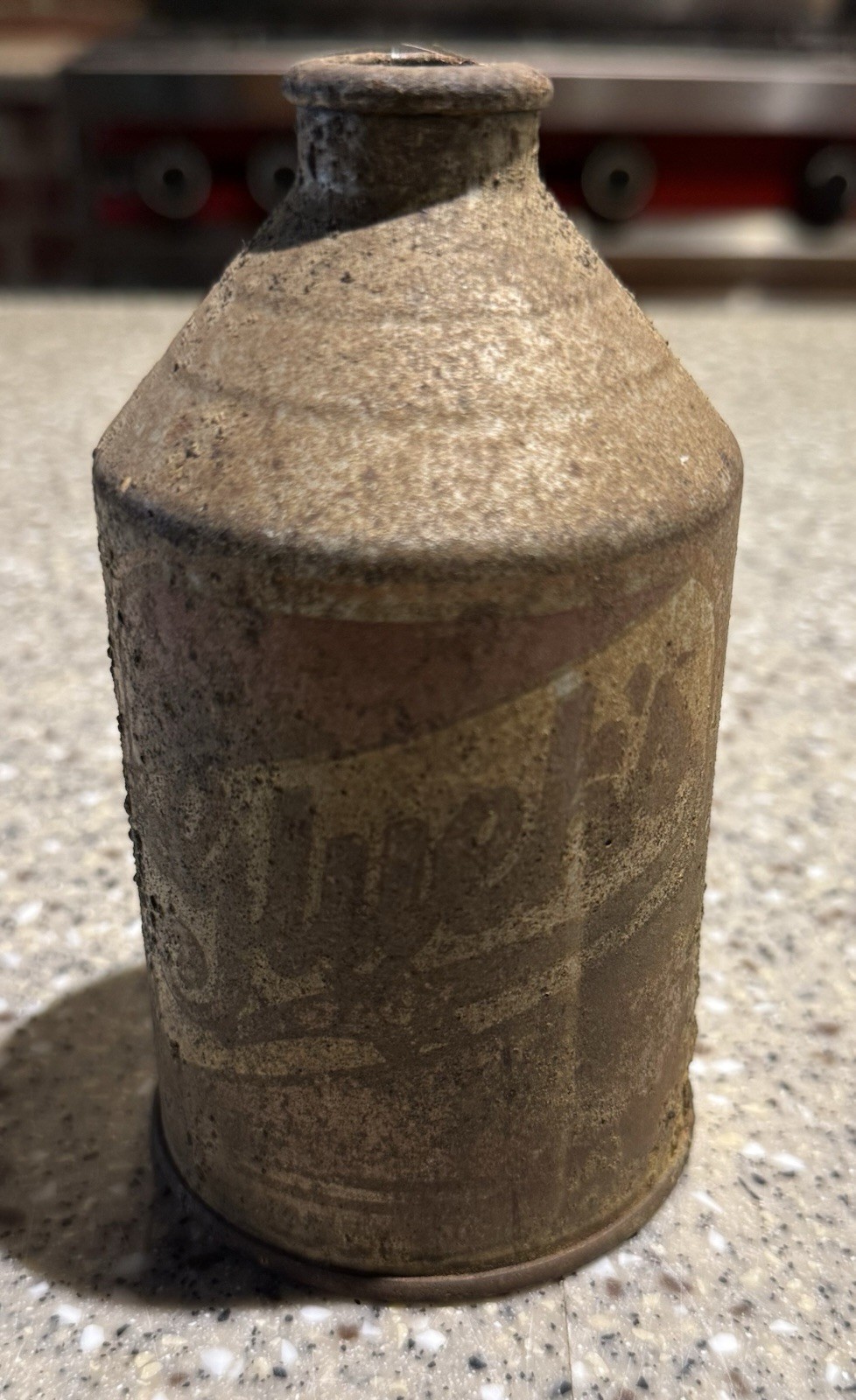 Vintage Gluek\'s Beer Crowntainer Cone Top Can Minneapolis MN Rusty Antique IRTP