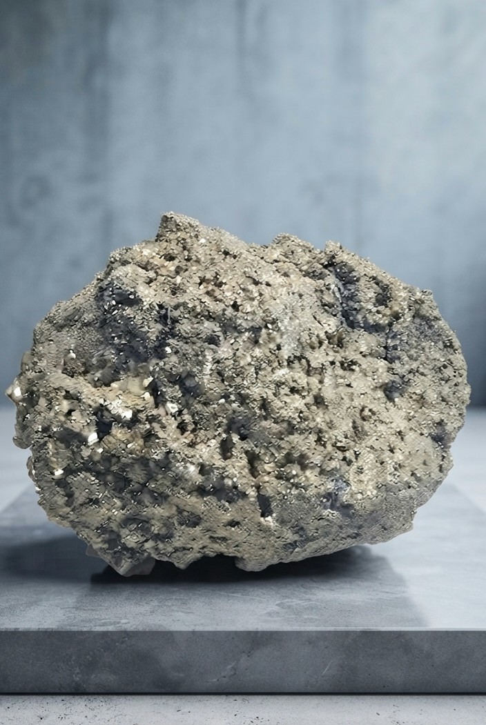 Vintage Large Collectors Display Pyrite Fools Gold Stone Crystal