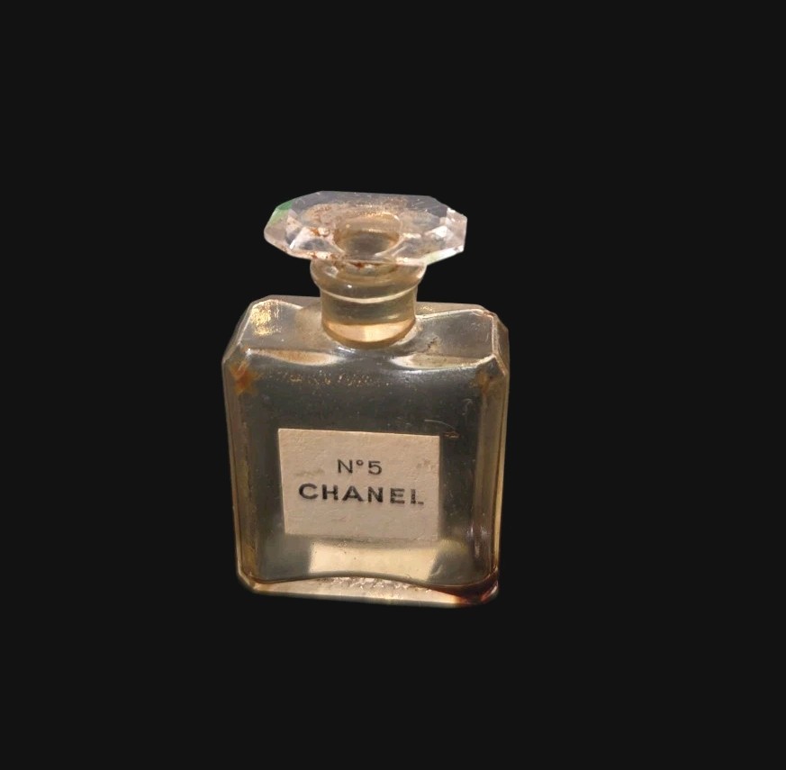 Vintage 1950s Chanel No. 5 Perfume Bottle 0.275 FL OZ Size 9 Glass Stopper Empty